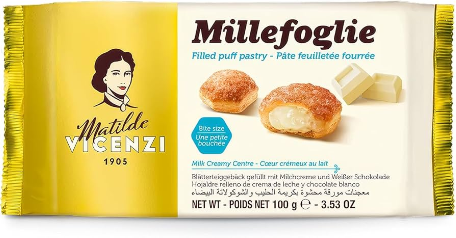 VICENZI PUFF PASTRY MILK CREAM 125G